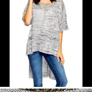 Free people sweater high low with slits on the side